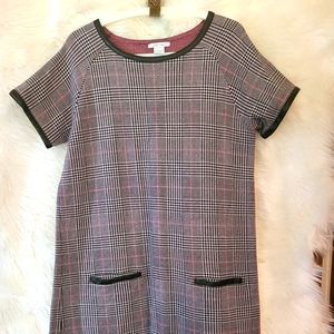 Joan Vass, size 16 plaid tunic dress
